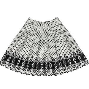Talbots Pleated Polka Dot Full Skirt size 2P